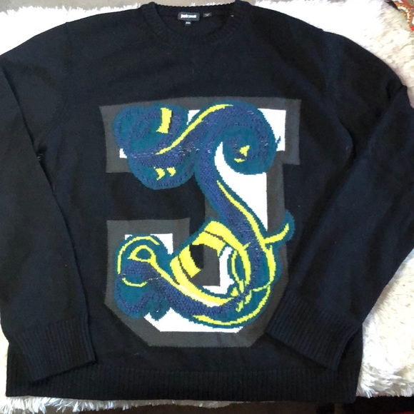 Just Cavalli letter J crew neck sweater - Picture 1 of 6